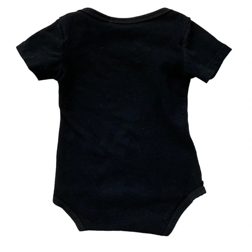 Catpapa Bodysuit Purse Pearls Printed Graphic 80CM (18-24 Months) Black Pink